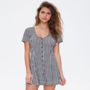 Forever 21 - Gingham Fit & Flare S Mini Dress NWT
